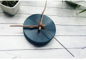 DIY Ahşap Kanaviçe Duvar Saati - 30cm - Metal İbre 2# - 11