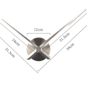 Minimalist Modern Metal DIY Duvar Saati - Orta Siyah Kadran 10cm - 10