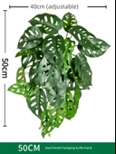 Yapay Asma Bitki Duvar Dekoru - Yoğun Orman Asılı Kaplumbağa Sırtı 50cm x 40cm thumbnail 1