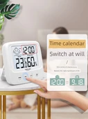 Klasik Dijital Termometre Higrometre - DM-1029 Beyaz thumbnail 4