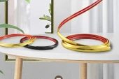 Kendinden Yapışkanlı Ayna Kenarı Dekoratif Şerit - Parlak Siyah - 1.2cm x 10m - 8