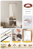 Kendinden Yapışkanlı Ayna Kenarı Dekoratif Şerit - Rose Gold - 1.2cm x 10m - 1