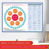 Üniversite Haritası Duvar Stickerı - Orta - Üniversite Dairesel Şekil 75x53cm Mavi Mor - 1