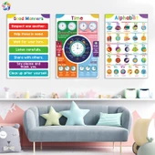 Çocuk Odası İngilizce 12'li Set Duvar Sticker - T54 Set - Büyük Boy - 2