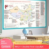 Üniversite Haritası Duvar Stickerı - Orta - Üniversite Dairesel Şekil 75x53cm Mavi Mor - 2