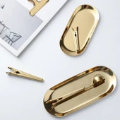 Nordik Tarzı Aynalı Takı Saklama Tepsisi - Zhiya Gümüş Büyük Boy 23x9.4cm - 6