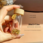 Mini Cam Saklama Şişesi 30ml Bambu Kapaklı - Daji Etiketli - 1