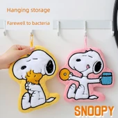 Yıldız Snoopy Desenli Coral Polar Asılı El Havlusu - 18x21 cm - 8