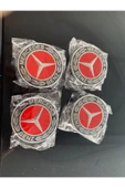 Bimbo Otomotiv Benz Jant Göbeği Siyah-kırmızı Mineli (4 Adet) - 4