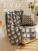 İskandinav Örgü Battaniye - Roman Holiday-Deep Black 130x170 - 6