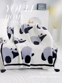 Çizgi Film Panda Örgü Battaniye - Beyaz Panda - 70x110cm - 5