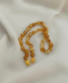 Kolye Kehribar Amber Doğaltaş Düğümlü Bebek Kolyesi 17874 - 3