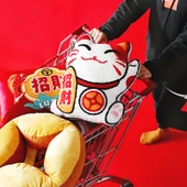 Çin Tarzı Düğün Yastık Kılıfı - Bakır Para Desenli 40x40cm - Yastık ve Kılıf Seti thumbnail 6