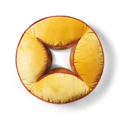 Çin Tarzı Düğün Yastık Kılıfı - Bakır Para Desenli 40x40cm - Yastık ve Kılıf Seti thumbnail 1