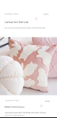 Pembe Örgü Dalgalı Çocuk Odası Yastık Kılıfı 45x45 - İç Dolgulu - 11