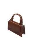 Suni Deri Çıtçıtlı Ayarlanabilir Askılı Kadın El, Kol Ve Omuz Çantası 10*19 Cm B100001 - 1