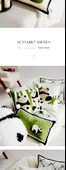 Sevimli Panda Yastık Kılıfı - Yamalı Bambu Yuvarlanan Panda 45x45cm - Kılıf ve İç Dolgu - 12