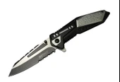 4172 Gri Kamp Çakı 21cm - Yarı Otomatik, Kemerlikli, Testere Detaylı - 1