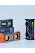 Şeffaf Mecha Müzik Tws Stereo Rgb İşıklı Hoparlör Kablosuz Bluetooth 5.0 Taşınabilir Hoparlör V9 - 1