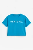 Kadın Bisiklet Yaka Kısa Kollu Crop T-Shirt - 5