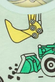 Work Machines Dino Desenli Erkek Pijama Takımı - 4