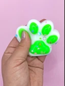 Beyaz Pati Taba Squishy Kedi Pati Sıkma 7 cm Pullu Pati Sukuşi - Yeşil thumbnail 4