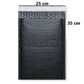 Patpatlı Balonlu Kargo Poşeti, Bantlı Siyah E Ticaret Poşeti 5 Adet 25X35+5 thumbnail 2