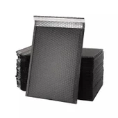 Patpatlı Balonlu Kargo Poşeti, Bantlı Siyah E Ticaret Poşeti 5 Adet 25X35+5 thumbnail 1