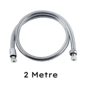 Uzun Banyo Duş Spiral Hortumu 2metre /kenetli Örgülü Paslanmaz Kopmaz Uzun Duş Hortumu thumbnail 2