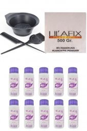 H.A.SS Oksidan 40 Volüm 60 Ml. (10 Ad.)+Lilafix Toz Saç Açıcı Oryal 500 Gr. (1 Ad.)+Boyama Seti - 1