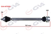 KOMPLE AKS SAĞ GOLF 5/6-A3-LEON-OCTAVIA 1.6 102 hp MAN. 797mm - 1