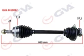 KOMPLE AKS SOL MASTER 2 2.5 DCİ 98-10 ABS Lİ 51DİŞ 663mm - 1