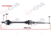 KOMPLE AKS SAĞ SCUDO-EXPERT-JUMPY 1.9D 96-06 ABS Lİ 48DİŞ 938mm - 1