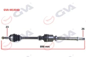 KOMPLE AKS SAĞ CLIO III 1.5 DCI 05- LOGAN 1.4-1.6-1.5 DCİ 07- 897mm - 1