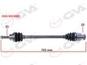 KOMPLE AKS SAĞ RENAULT 9/11 1.4 725mm 85-00 - 1
