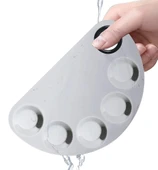 Mecno Beauty MB-PLT-001 Paslanmaz Çelik Fondöten Karıştırma & Makyaj Karıştırma Paleti ve Spatula - 4