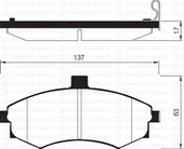 ÖN FREN BALATA HYUNDAI MATRIX 1.5L D4FA CRDi dizel 05- / ELANTRA 1.6L benzinli 01-03 - tepeli tip - 1