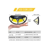 Fonksiyonel Sensörlü 122 Ledli Solar Bahçe Lambası - 1