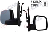 DIŞ DİKİZ AYNASI SAĞ FIORINO-BIPPER-NEMO 07 ELEKTRİKLİ ISITMALI SENSÖRLÜ ASTARLI KONVEKS 7 FİŞ VM-6115EHPSR - 1