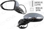 DIŞ DİKİZ AYNASI SOL ELEKTRİKLİ ISITMALI SİNYALLİ ASTARLI HAFIZALI KÖR NOKTALI ASFERİK VW GOLF 20 - 1
