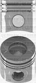PISTON SEGMAN STD 69.60MM FIORINO 1.3 75HP JTD II 1.6 Euro5 -ASTRA J CORSA D 1.3 09 - 1