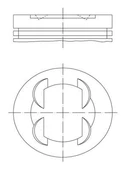 PISTON SEGMAN 86.4 mm BMW S50 B32 E36 M3 3.2 - 1