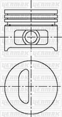 PISTON SEGMAN STD 75.80mm CLIO 1.2 RL-RN-RT 91-98 E5F A 710 / E7F 708 - 1