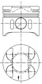 PISTON SEGMAN 0.50 88.51mm MERCEDES OM611 OM612 OM613 W203 W210 W463 W220 W638 B901 B905 30 PIM - 1
