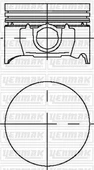 PISTON SEGMAN STD 8060MM MONDEO II ZH 18 16V ZETEC 103PS -113PS 95 99 - 1
