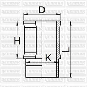 MOTOR GÖMLEĞİ PARTNER-P106-P306-P307 1.4-P P206 1.6-TU3 75.00 ÇAP STD - 1