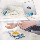 Dijital Hassas Elektronik Taşınabilir Terazi Tartı 3000Gr/ 0.1Gr Hassas Terazi 7107 - 3