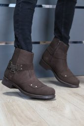 CARİNİO JACKS ERKEK KAHVERENGİ ZÜMRÜT DERİ TOKA DETAYLI BOT thumbnail 1