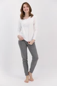 Arnetta 1494 Krem Love Puantiyeli Kadın Pijama Takımı - 3