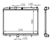 RADYATÖR C-ELYSEE-C3-C4-C5 I-P207-P208-P301-P307-P308-P407-P3008-P5008-RCZ 09 MT 380X538X16 - 1